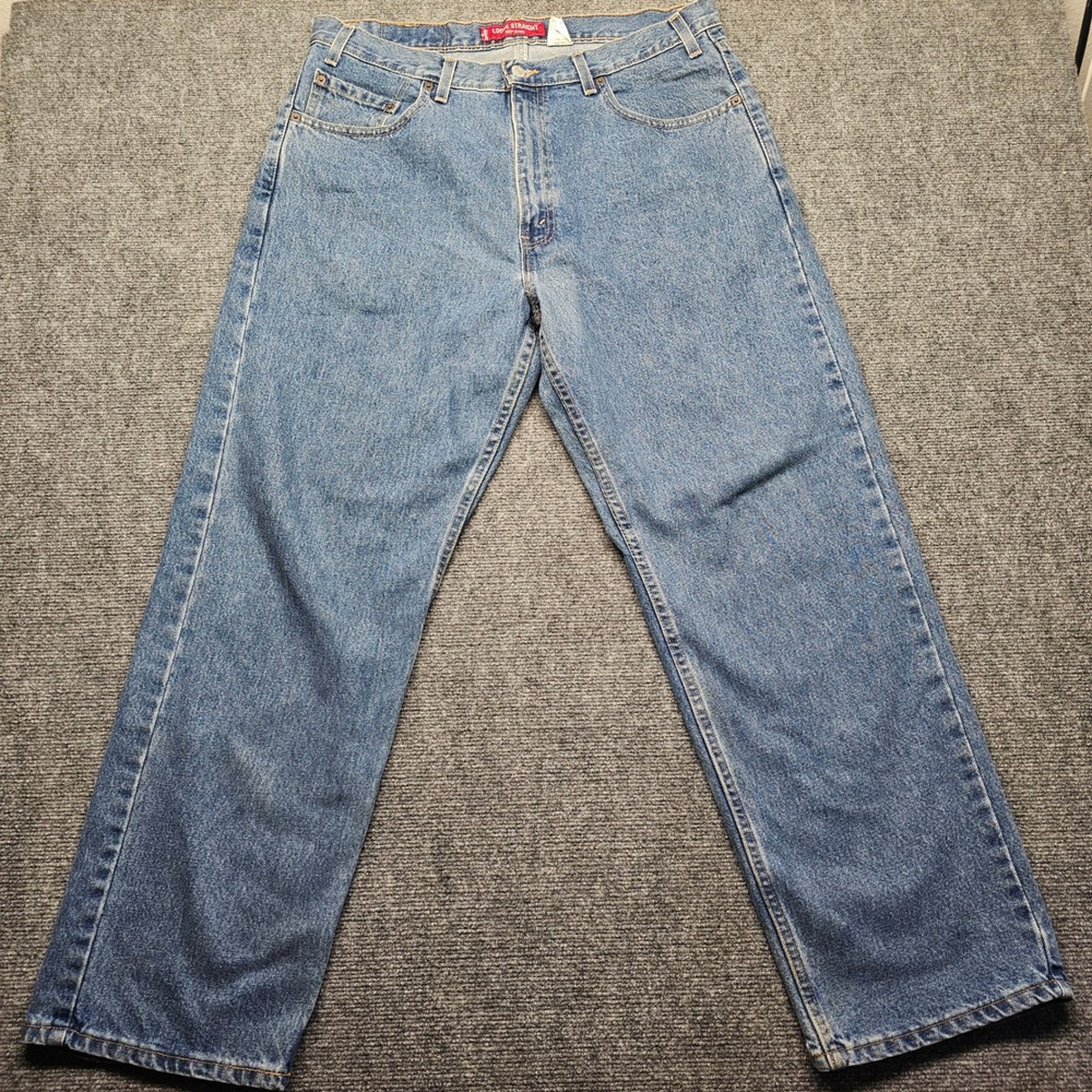 Levis 569 Loose Straight Fit Jeans Mens 36x30 Blue Denim Made in USA Vintage